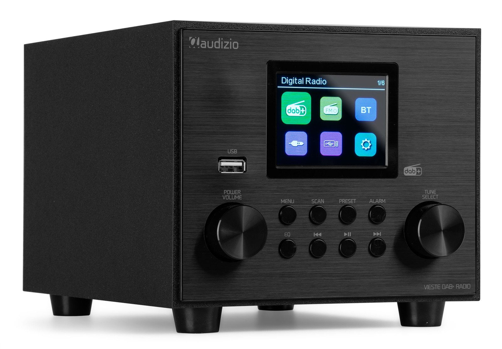 Radio Audizio Vieste DAB+ z subwooferem, czarne one size