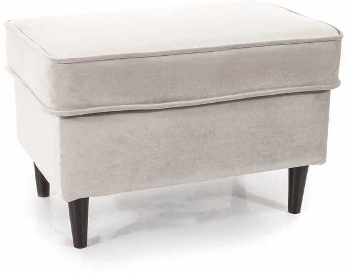 Halmar Podnóżek do fotela RON VELVET jasno szary/brązowy