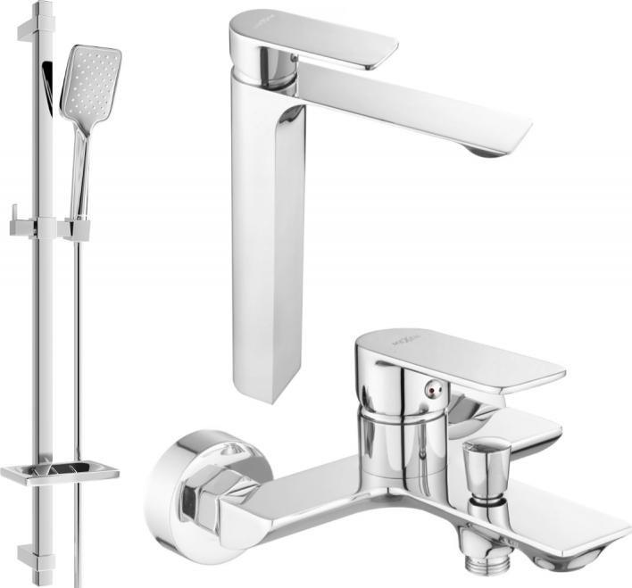 Bateria wannowa Mexen Mexen Alexa DQ62 zestaw wannowy, chrom - 71213DQ62-00