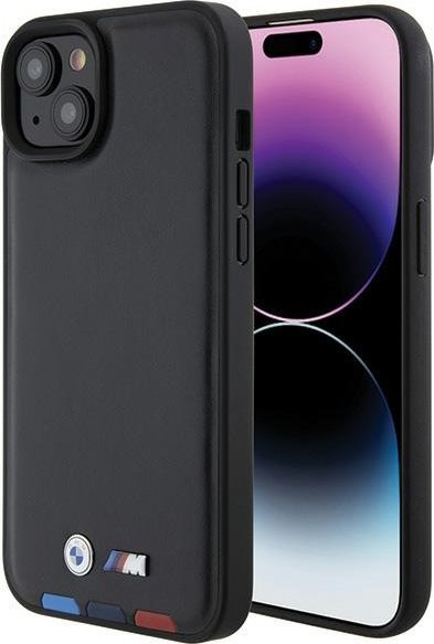 BMW Etui BMW BMHCP15M22PTDK Apple iPhone 15 Plus / 14 Plus Leather Stamp Tricolor czarny/black