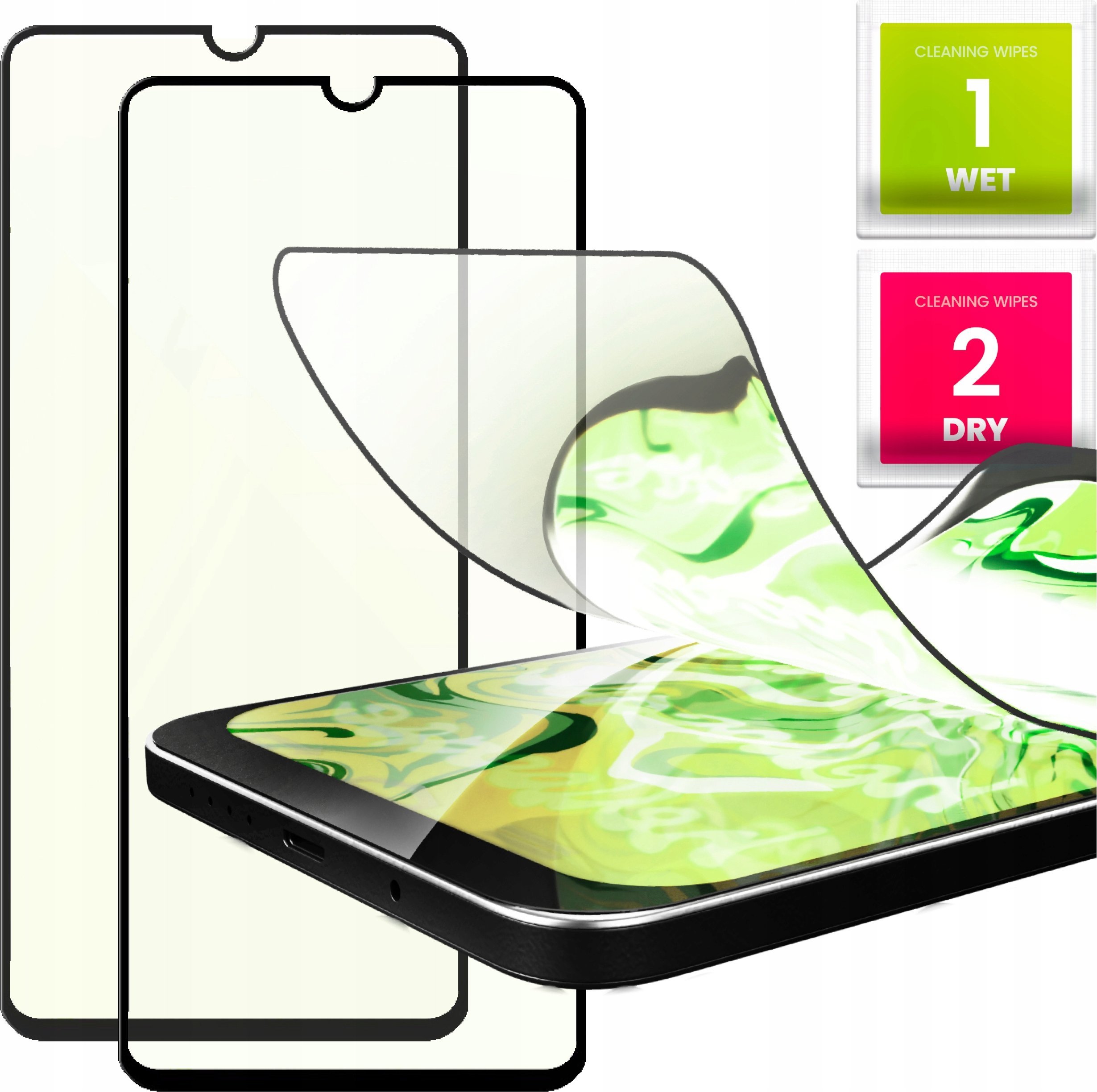 Hello Case 2x Szkło Hybrydowe do Samsung Galaxy A12 5G (szybka 9H, 5D, na cały ekran)