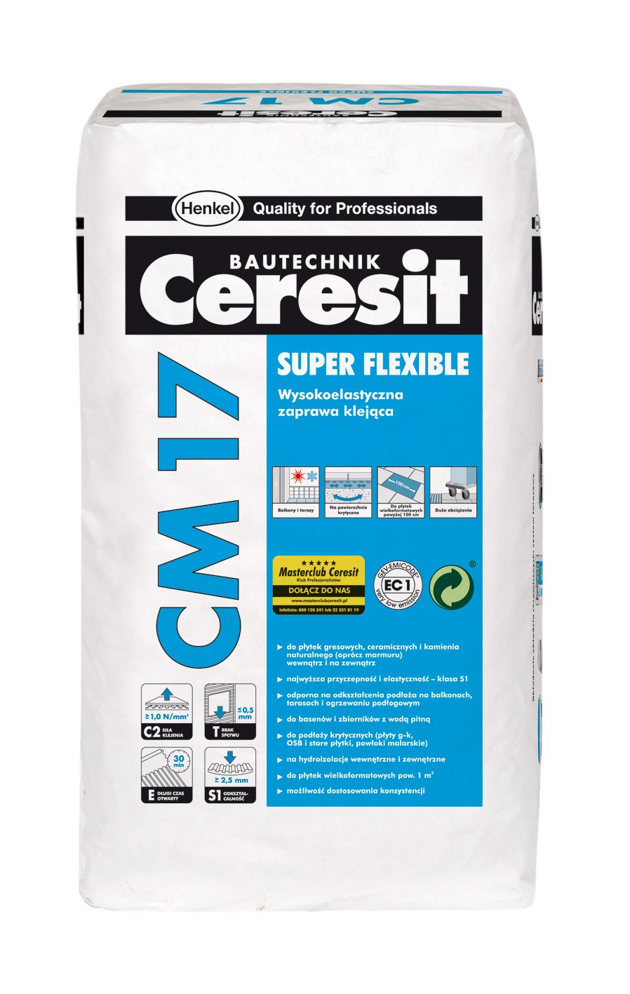 Ceresit Zaprawa klejąca wysokoelastyczna CM 17 Super Flexible 25kg