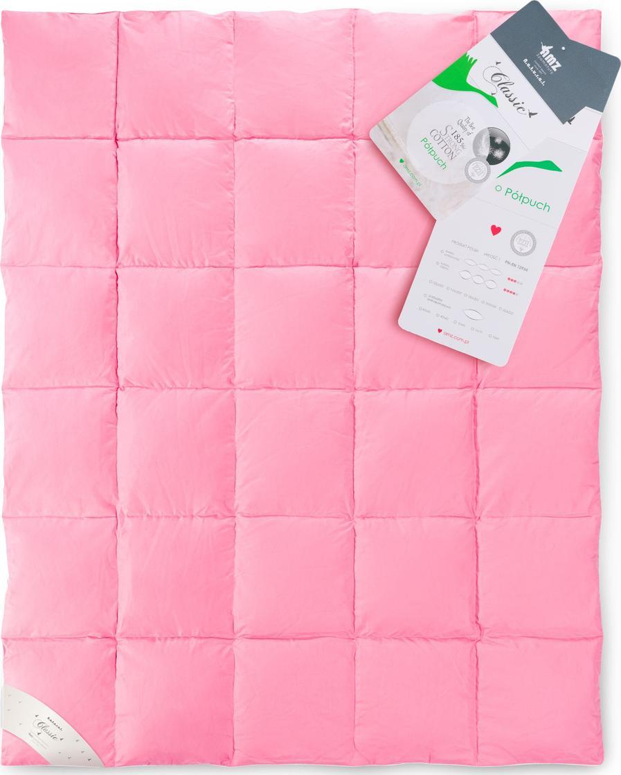 AMZ Kołdra 135 x 200 Natural Classic Półpuch Gęsi Róż