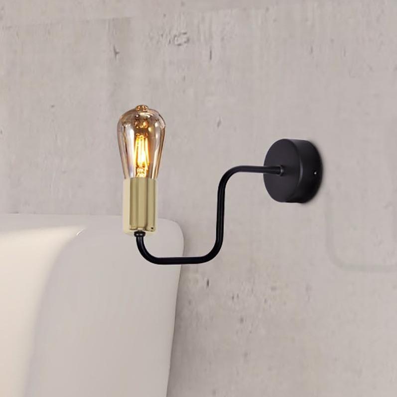 Kinkiet Kaja Kinkiet industrialny KUGA K-4943 lampa ścienna czarny wysięgnik