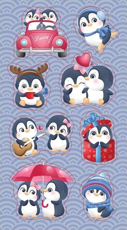 Ranok Naklejki Pingwiny