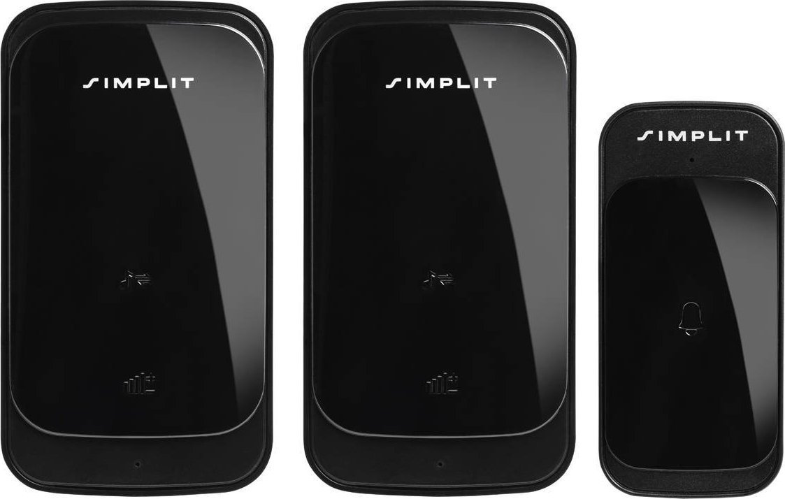 Simplit Dzwonek bezprzewodowy Dotykowy C3 2x Odbiornik 1x Nadajnik Sztuka