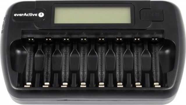 Ładowarka EverActive EVERACTIVE ŁADOWARKA PROCESOROWA AAA/AA, 8 W PEŁNI NIEZALEŻNYCH KANAŁÓW, ŁADOWANIE, ODŚWIEŻANIE, ADAPTER 12V W ZEST. NC-800