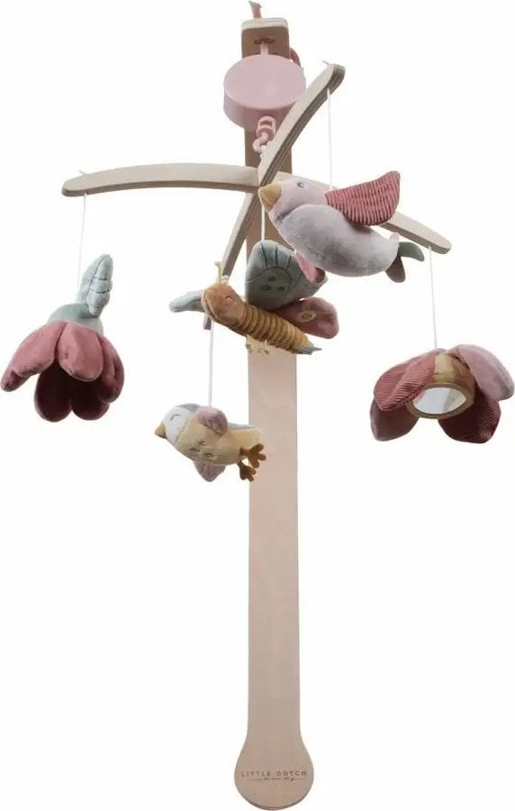 Little Dutch Flowers & Butterflies musical mobile, pink
