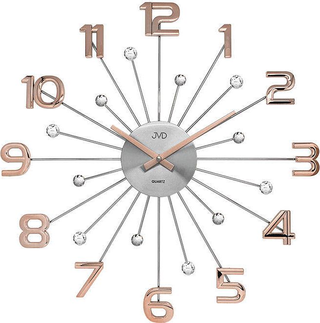 JVD Zegar ścienny JVD HT109.4 z kryształkami, średnica 49 cm uniwersalny