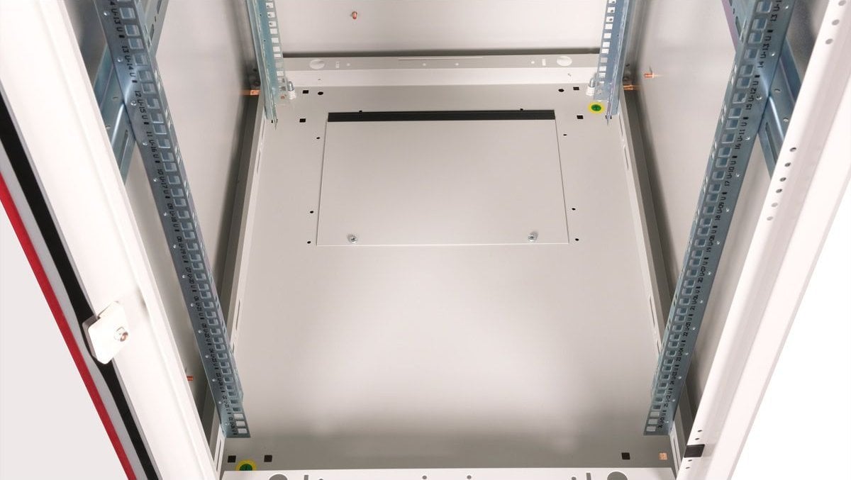 Szafa Roline Szafa sieciowa Basic 48,26cm 19 cali 26 HE 600x800 BxT szklane drzwi szary