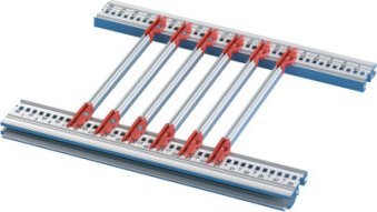 SCHROFF Końcówka szyny prowadzącej SCHROFF, płytka drukowana 4,4, szerokość rowka 2 mm, czerwona