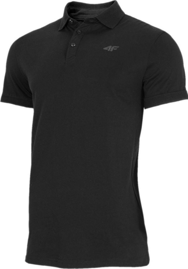 4f Koszulka męska H4Z22-TSM355 Głęboka czerń r.S