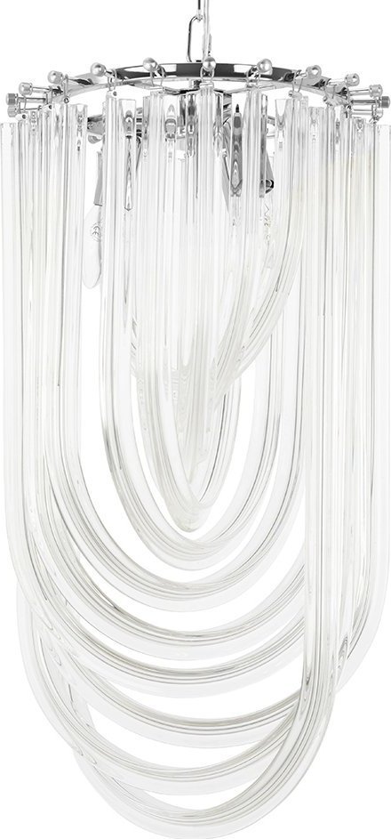 Lampa wisząca King Home Lampa wisząca glamour Murano JD9607-L.chrom przezroczysta