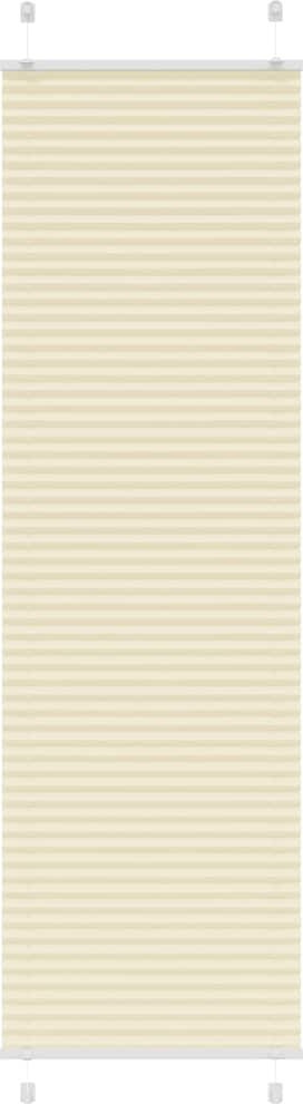 vidaXL Roleta plisowana kremowa 65x200 cm Szerokość tkaniny 64,4cm