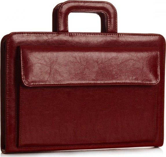 SKÓRZANA AKTÓWKA TECZKA BIWUAR NA DOKUMENTY SOLOME Z RĄCZKĄ