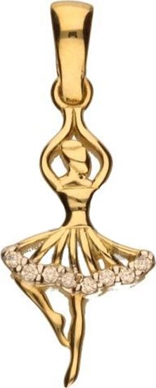 Lovrin Złota zawieszka 585 baletnica z cyrkoniami 1,38 g