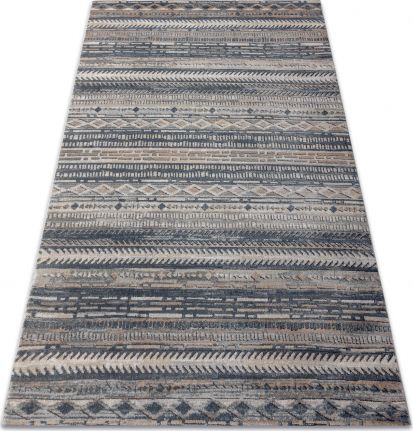 Dywany Łuszczów Dywan OHIO CF56A boho - Strukturalny, dwa poziomy runa szary, 120x170 cm