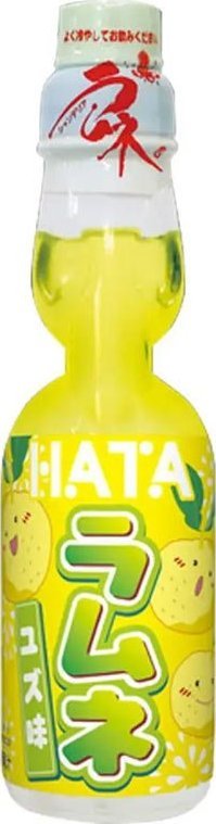Hatakosen Japońska Kultowa Lemoniada Ramune o Smaku Yuzu [Opakowanie typu Codd] "Japanese Lemonade Ramune Yuzu" 200ml Hatakosen