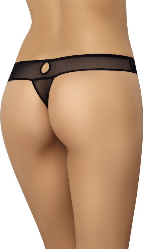 Teyli Stringi damskie koronkowe Olli czarne Czarny XL