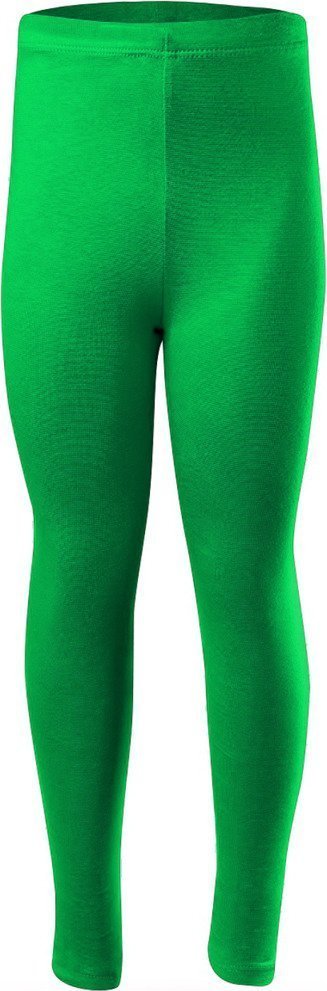 RENNWEAR Legginsy sportowe damskie męskie dziecięce z długą nogawką bawełniane zielony 152 cm