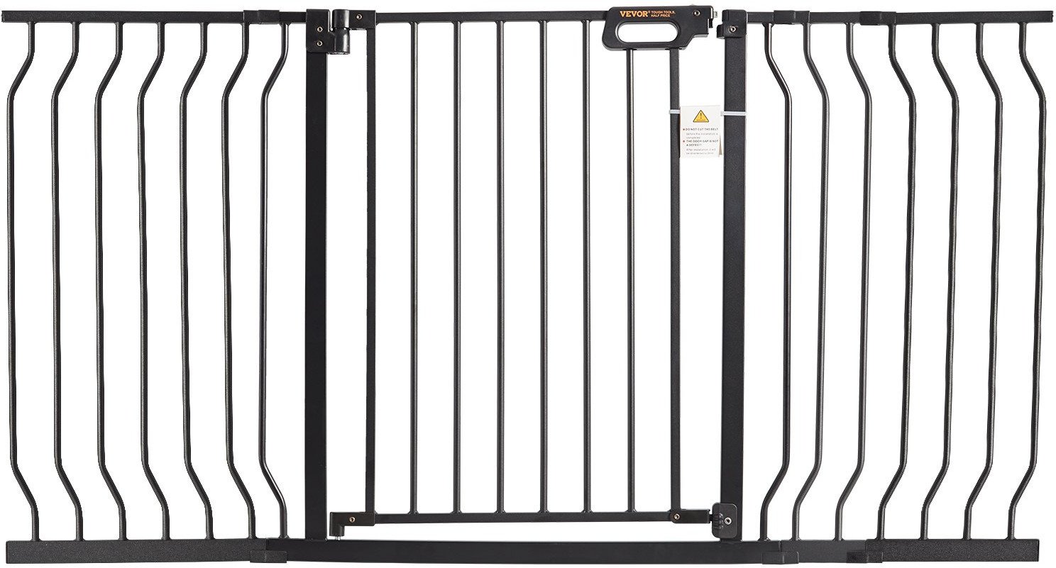 Bramka ochronna barierka zabezpieczająca drzwi schody 74.9122.9 cm czarna