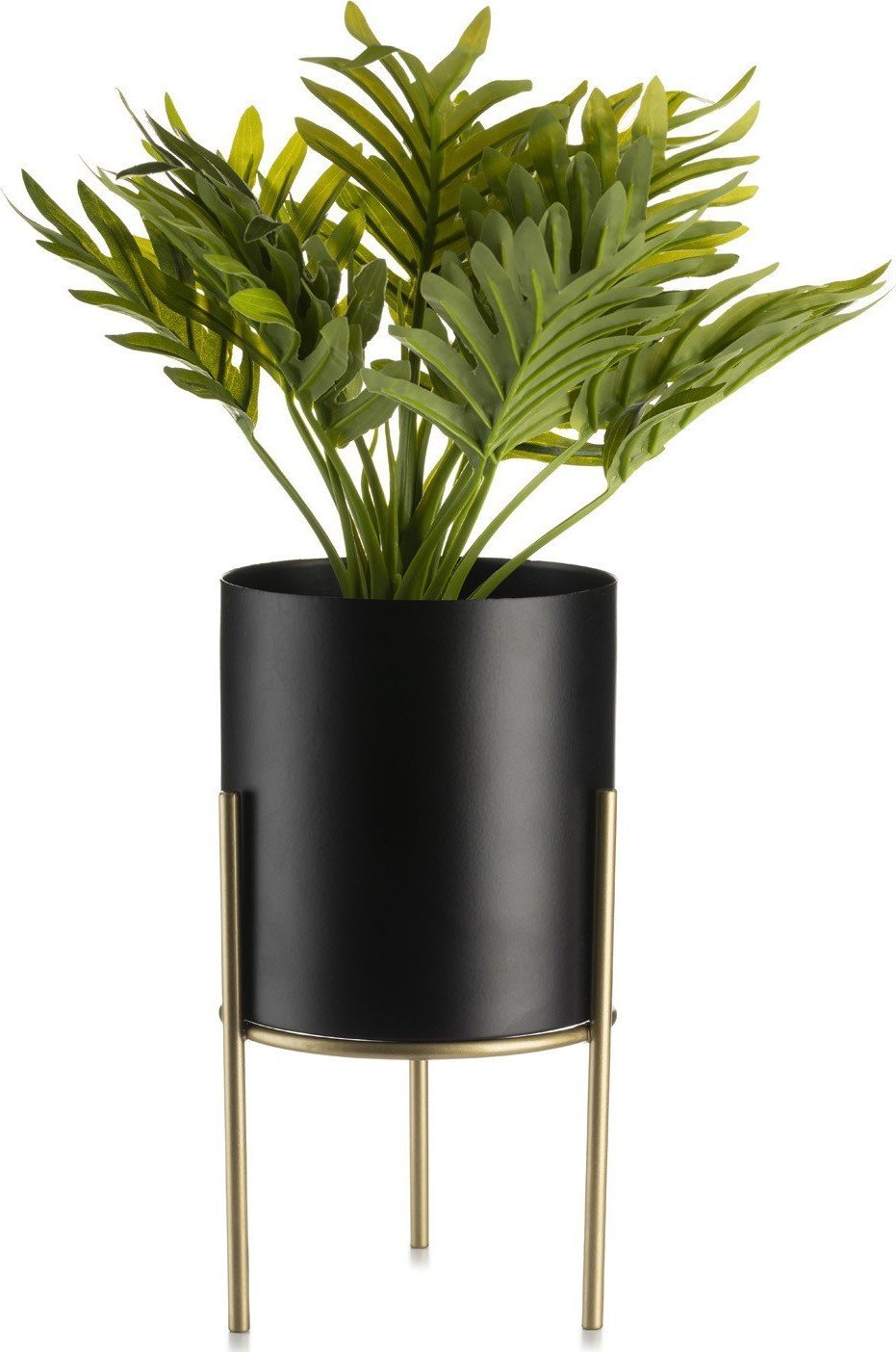 HowHomely Kwietnik nowoczesny czarno złoty 20 LOFT metalowy