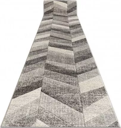 Dywany Łuszczów Chodnik FEEL 5673/16811 JODEŁKA szary / antracyt / krem 120 cm, 120x380 cm
