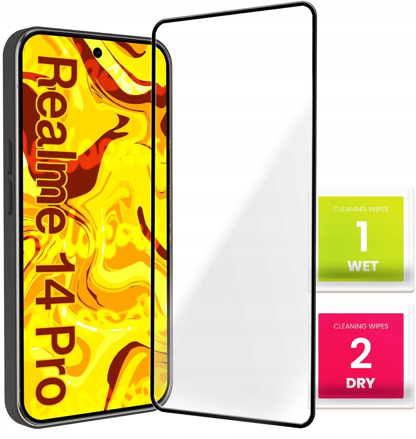 Szkło Hartowane Do Realme 14 Pro 5G (Pełne, 5D, Szybka, 9H, Ochronne)