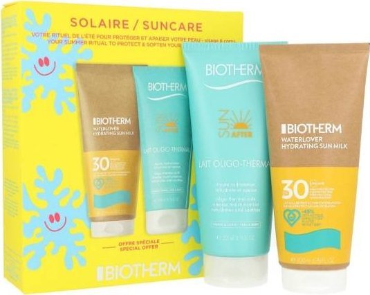 Biotherm Biotherm Suncare Waterlover Hydrating Sun Milk SPF30 200ml + Sun After Oligo-Thermal Milk 200ml