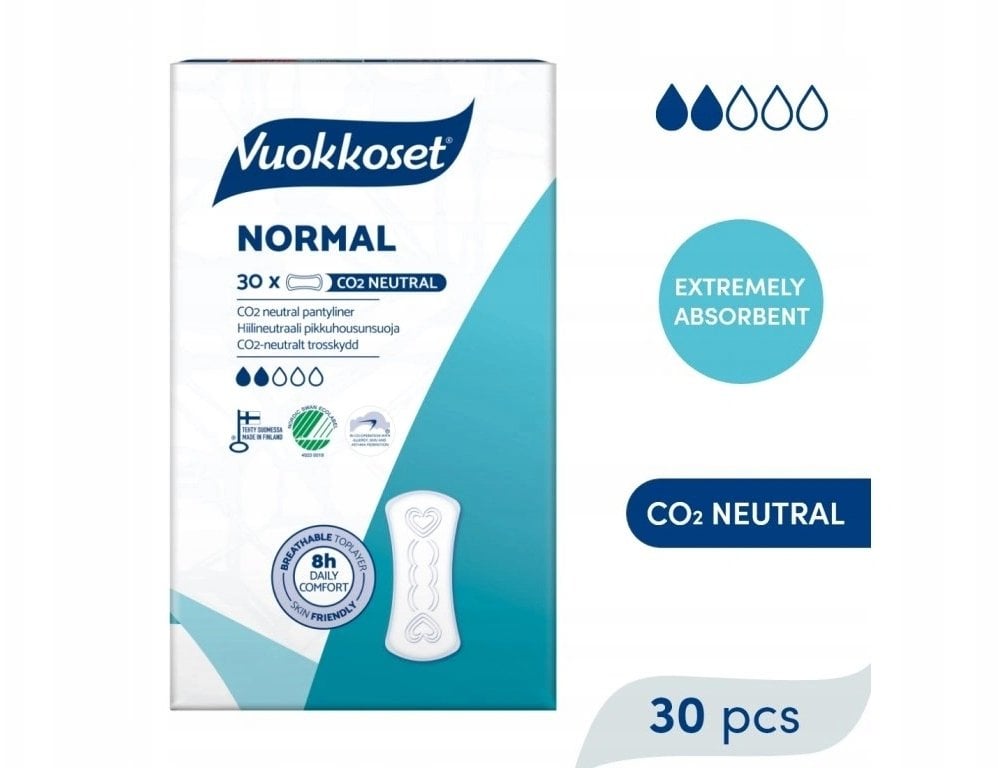 Vuokkoset NORMAL Wkładki higieniczne, 30 szt.