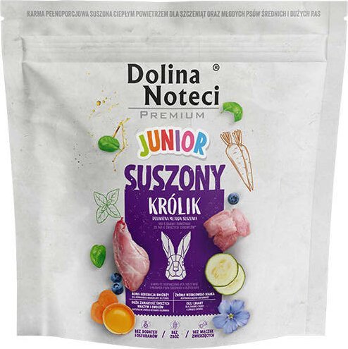 Karma suszona dla psa Dolina Noteci Premium junior królik 1 kg