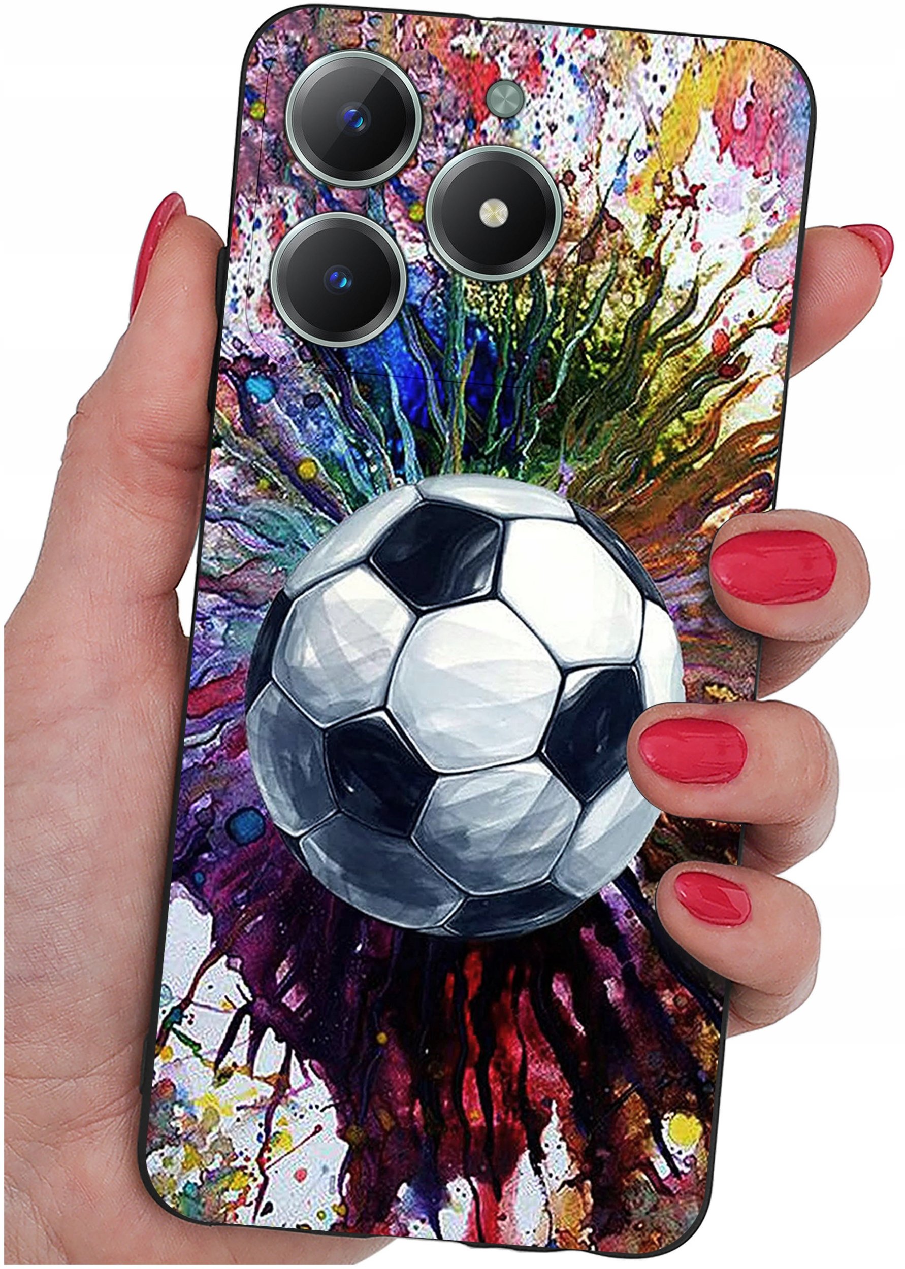 Etui do Realme C61 | C63 WZORY |SILIKONOWE MATT CASE + SZKŁO 9H