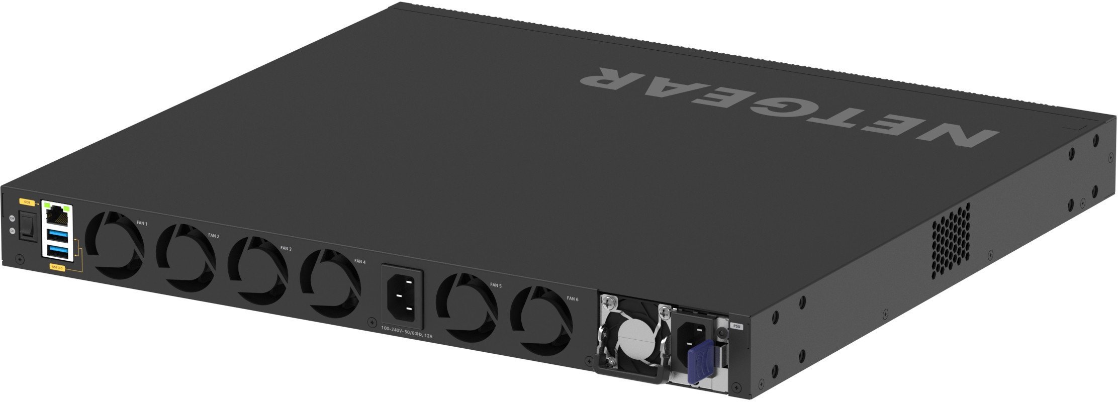 NETGEAR AV Line M4350-40X4C - Switch - L3 - managed - 40 x 100/1000/2.5G/5G/10GBase-T (PoE++) + 4 x 40/100 Gigabit QSFP28 - Luftstrom von vorne nach h