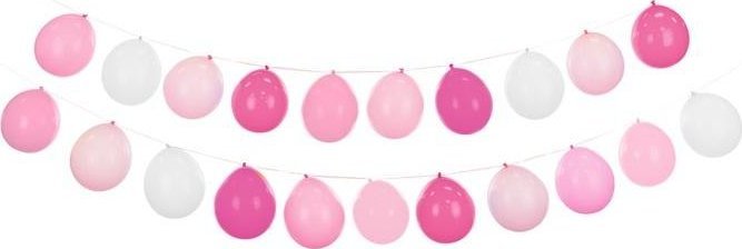 Girlanda balonowa 3w1 różowy