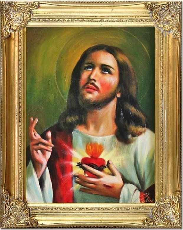 GO-BI Obraz "Chrystus" ręcznie malowany 37x47cm