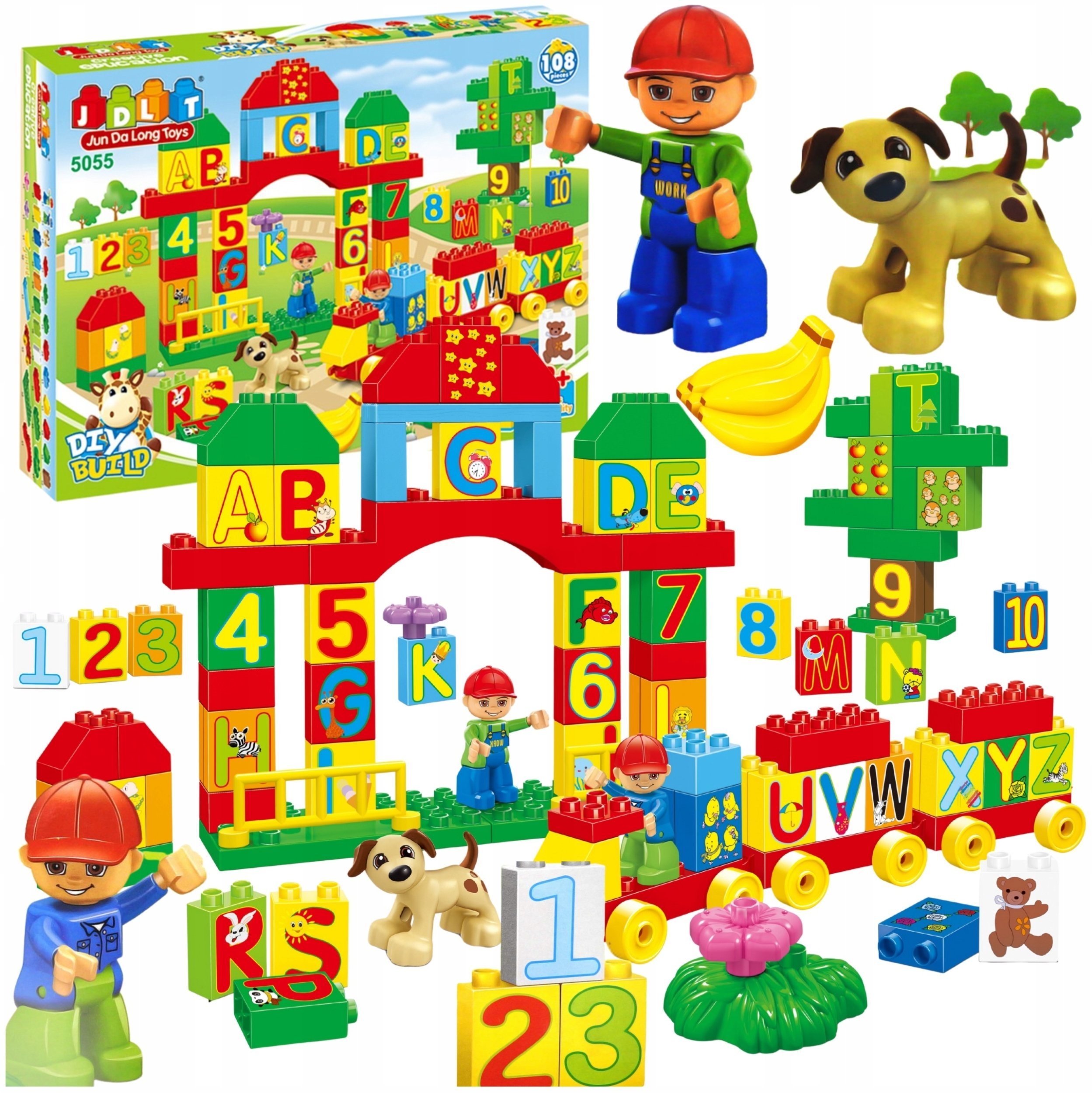 Bounn Klocki konstrukcyjne miasteczko edukacyjne 108 elementów