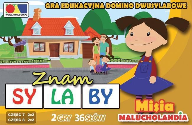 Komlogo Gra domino. Znam sylaby. Cz. 7 i 8 - zestaw Misia