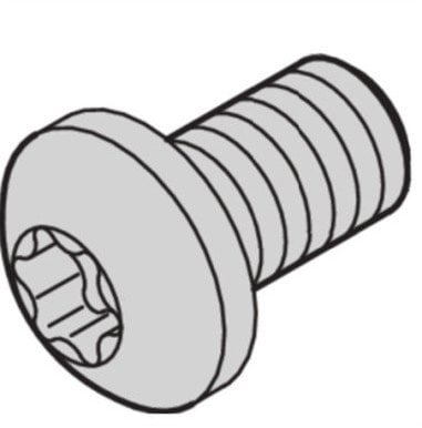 SCHROFF Śruba z łbem krzyżakowym, Torx, M2.5 x 6, 100 szt.