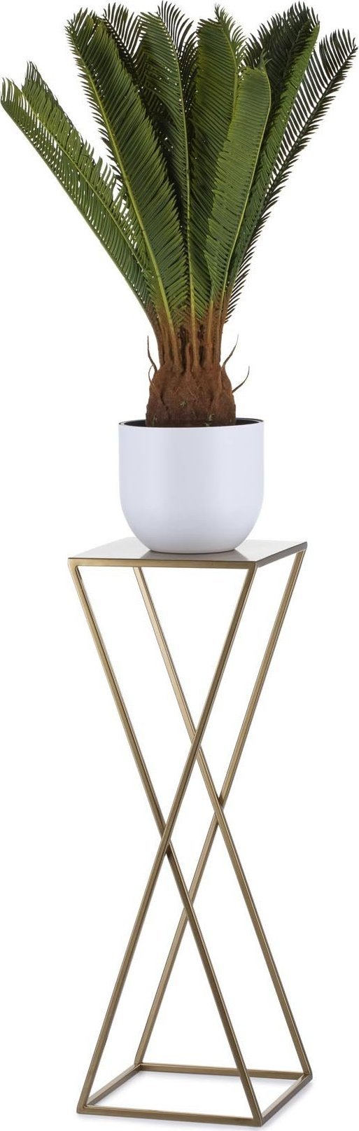 HowHomely Kwietnik złoty nowoczesny stojak na rośliny 70 cm