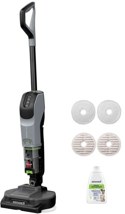 Bissell SpinWave + Vac Pet Pro Pionowy odkurzacz Bateria Suchy i Mokry Cykloniczny Worek na kurz 0,4 l Czarny, Szary