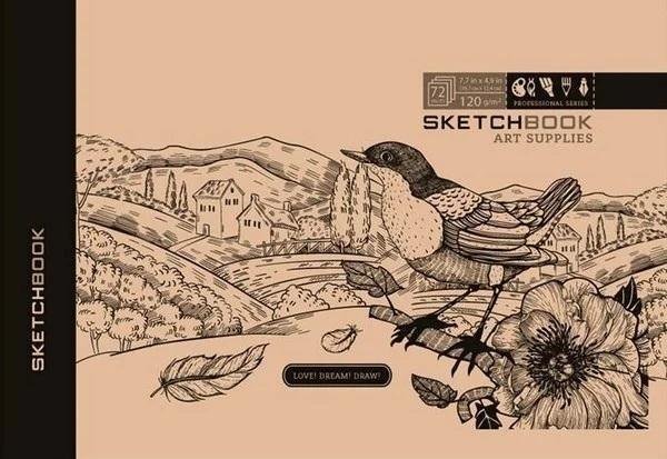 Fresh Szkicownik 197x124/72K 120g TW retro Ptaszek