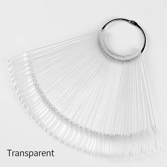 Wzornik Migdał próbnik do zdobień lakierów wachlarz clear 50 szt