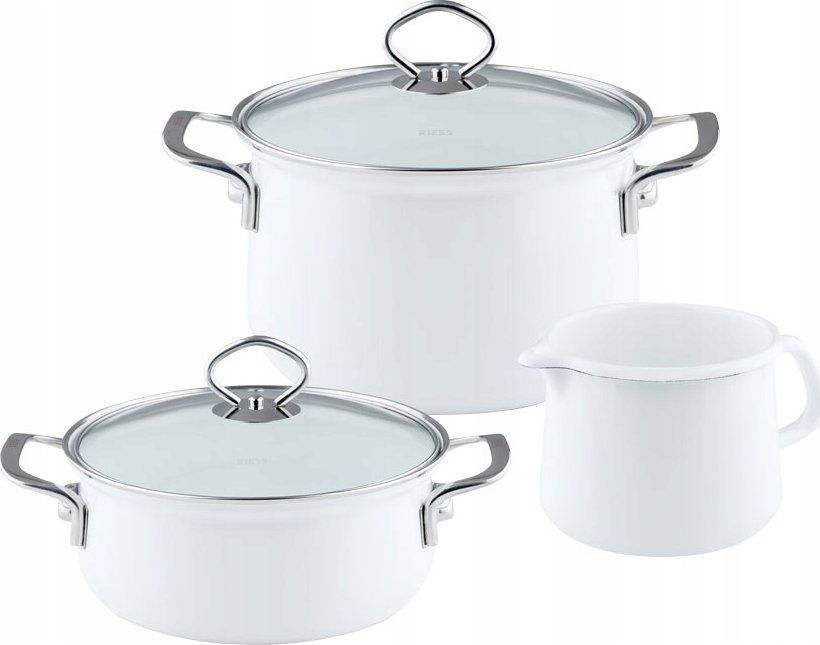 Riess RIESS - Zestaw garnków 3cz. Arcticweiss
