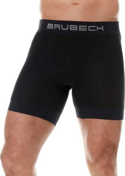 Brubeck BX11420 Bokserki męskie z wkładką rowerową czarny M