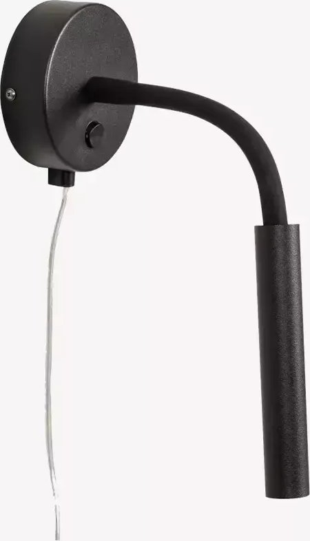 Kinkiet Markslojd Czarna lampa ścienna Jolie z włącznikiem do sypialni