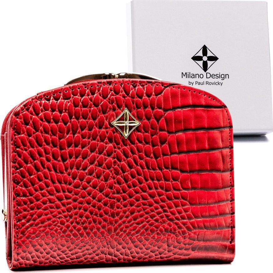 Milano Design Portfel-portmonetka Damska Ze Skóry Ekologicznej