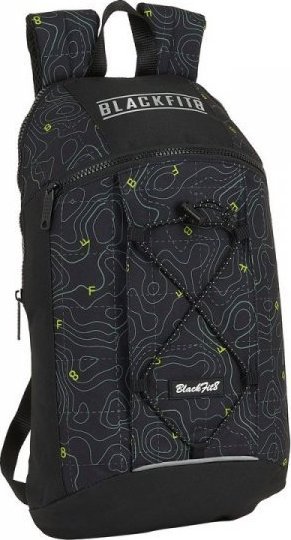 Blackfit8 Plecak Casual BlackFit8 Topography Czarny Kolor Zielony