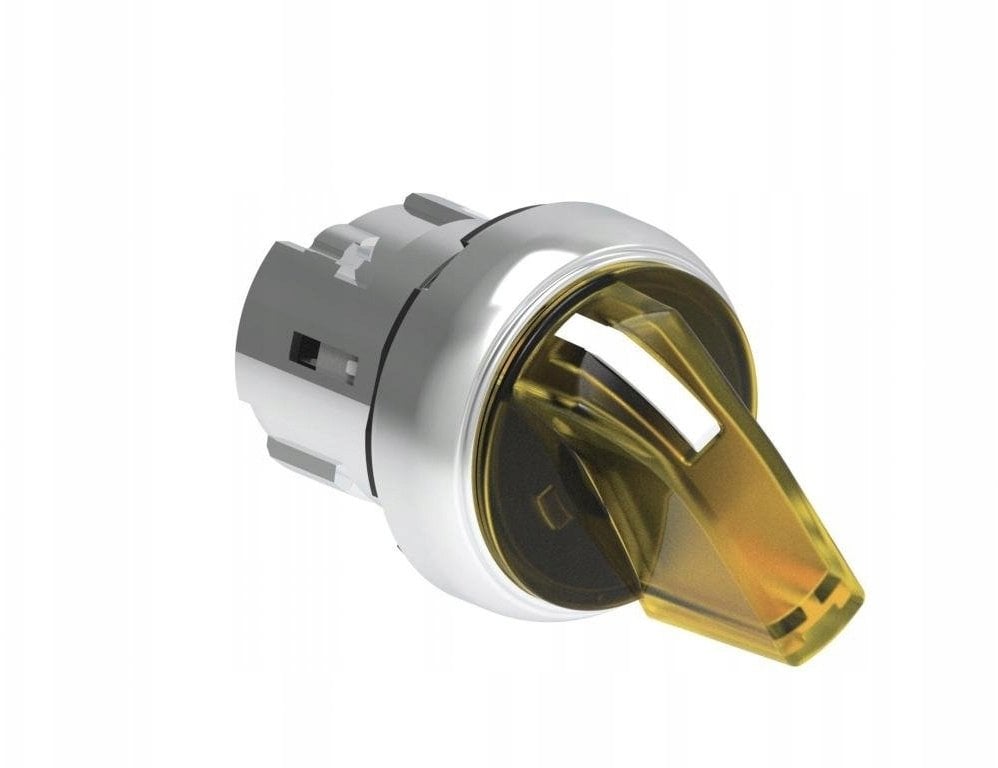 Lovato Electric Przełącznik 2 pozycyjny 0-1 metalowy podświetlony fi22mm pokrętło krótki żółty LPSSL1205