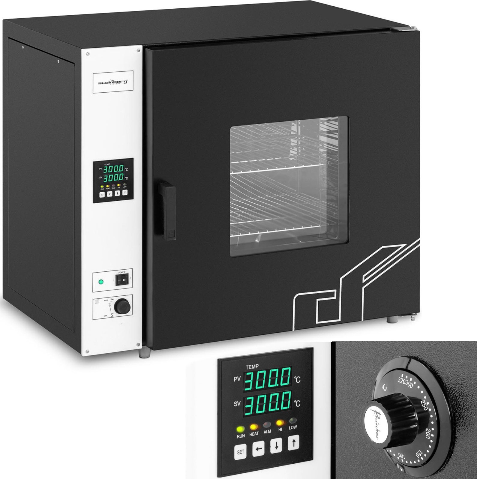 Mikroskop Steinberg Suszarka cieplarka laboratoryjna sterylizator LED 50 - 300 C 136 l 2170 W Suszarka cieplarka laboratoryjna sterylizator LED 50 - 3