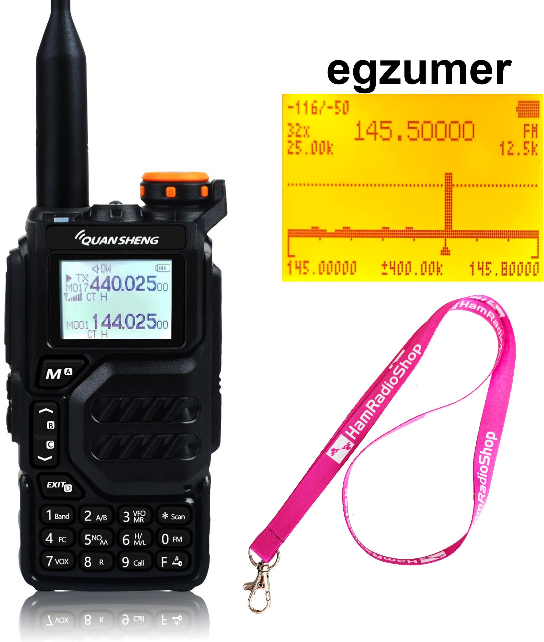 Krótkofalówka HamRadioShop Quansheng UV-K5 + egzaminator